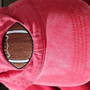 Football embroidered washed cap